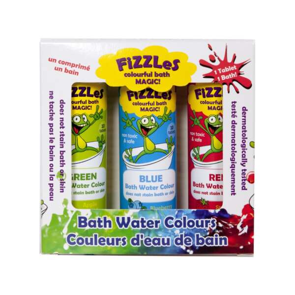 Make bathing fun for kids with fun and educational bath water colours